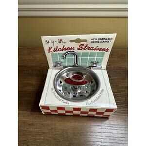 Billy Joe Kitchen Sink Strainer New Stainless Steel Heart Cutouts Red Hat Design